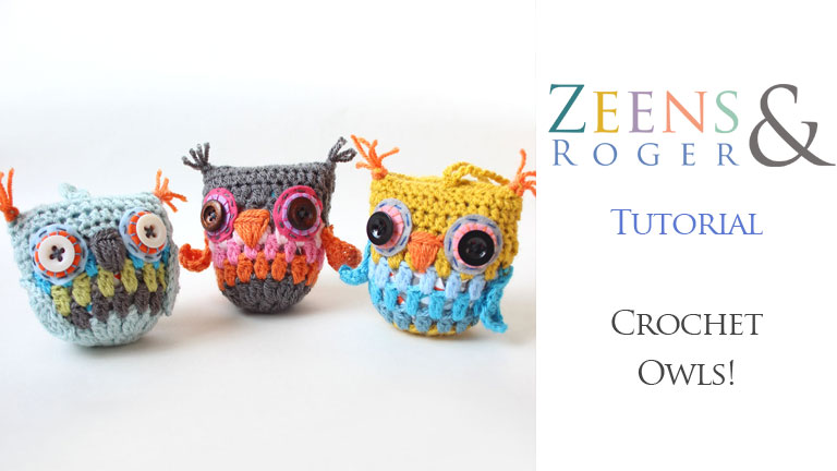 Crochet Owl Decoration. Free pattern. - Zeens and Roger